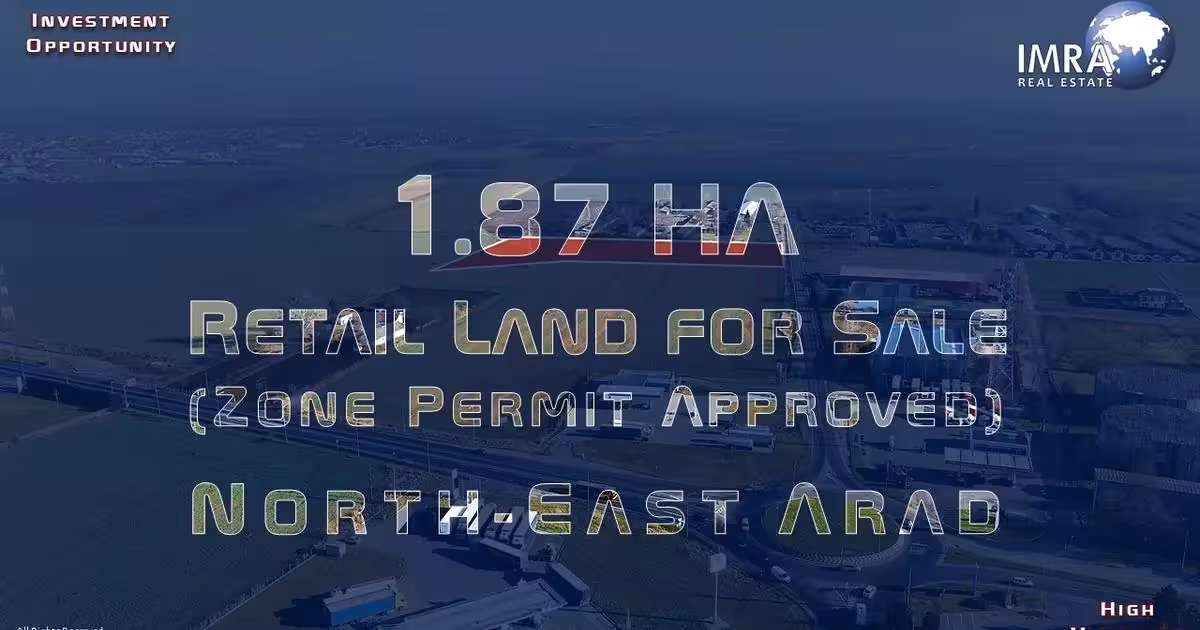 Teren Construcții intravilan de vânzare de 18.751 mp, în zona Nord-Est, Arad