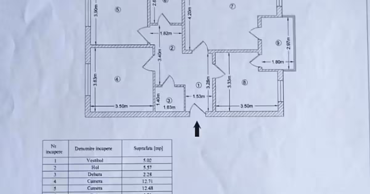 Apartament de vânzare cu 3 camere în 1 Decembrie
