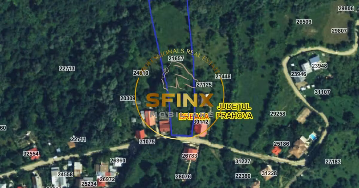 Teren Construcții intravilan de vânzare de 5438 mp, în Breaza