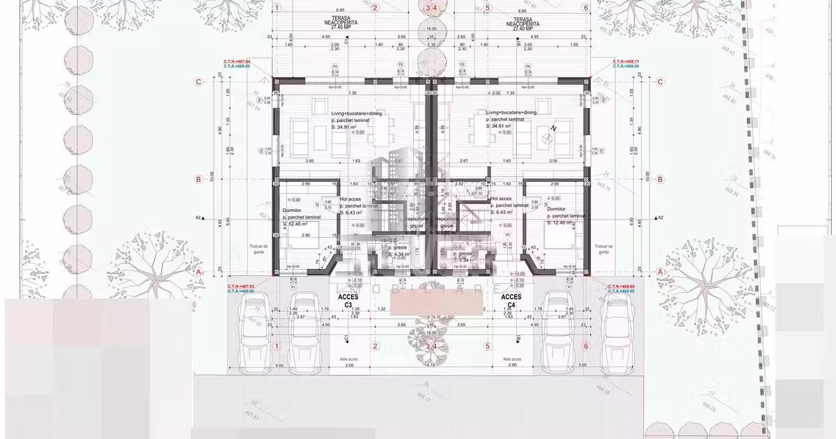 Duplex de vânzare cu 5 camere în Chinteni