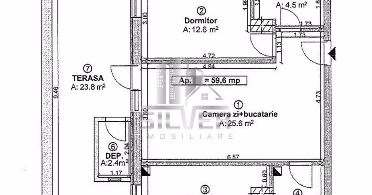 Apartament de vânzare cu 3 camere în Florești
