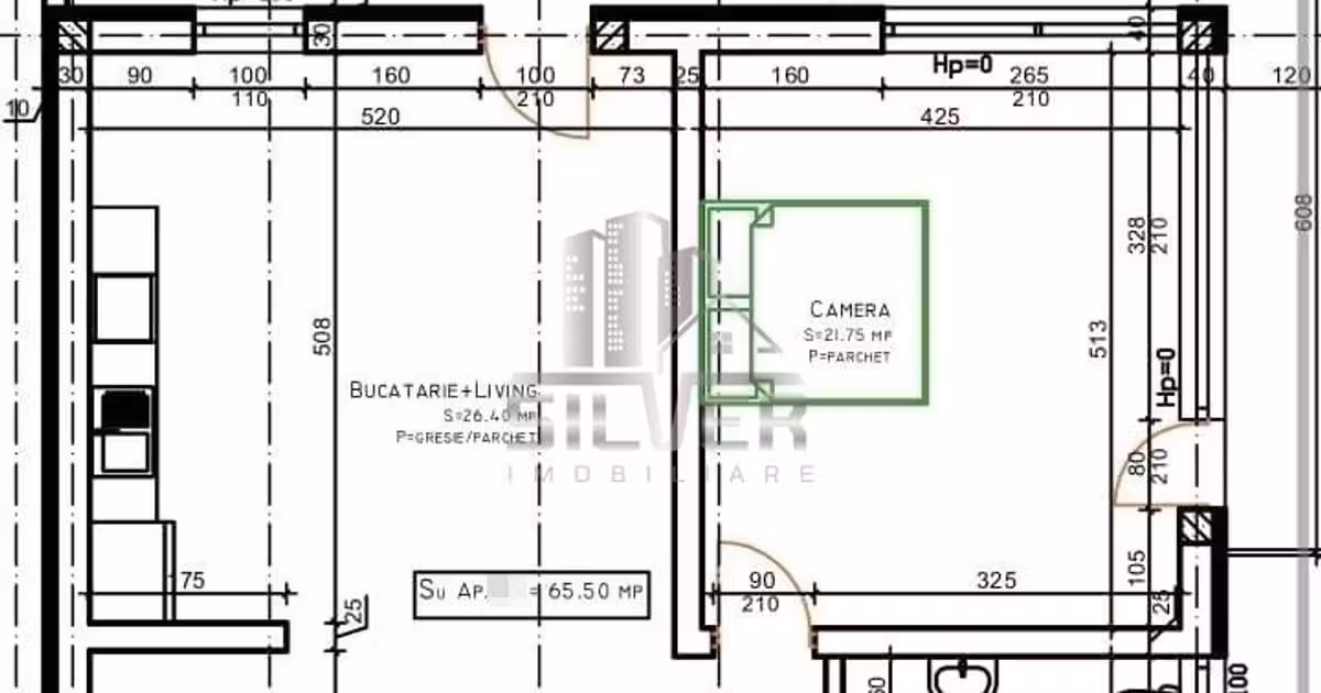 Apartament de vânzare cu 2 camere în Baciu