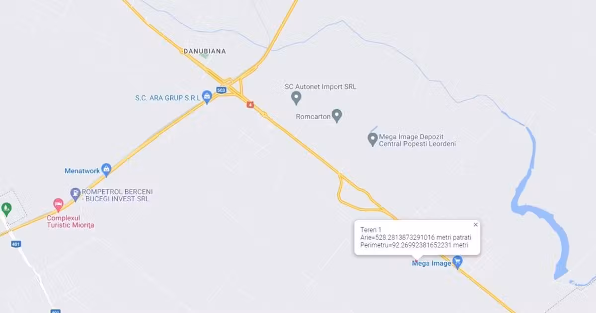 Teren Construcții extravilan de vânzare de 528 mp, în Popești-Leordeni