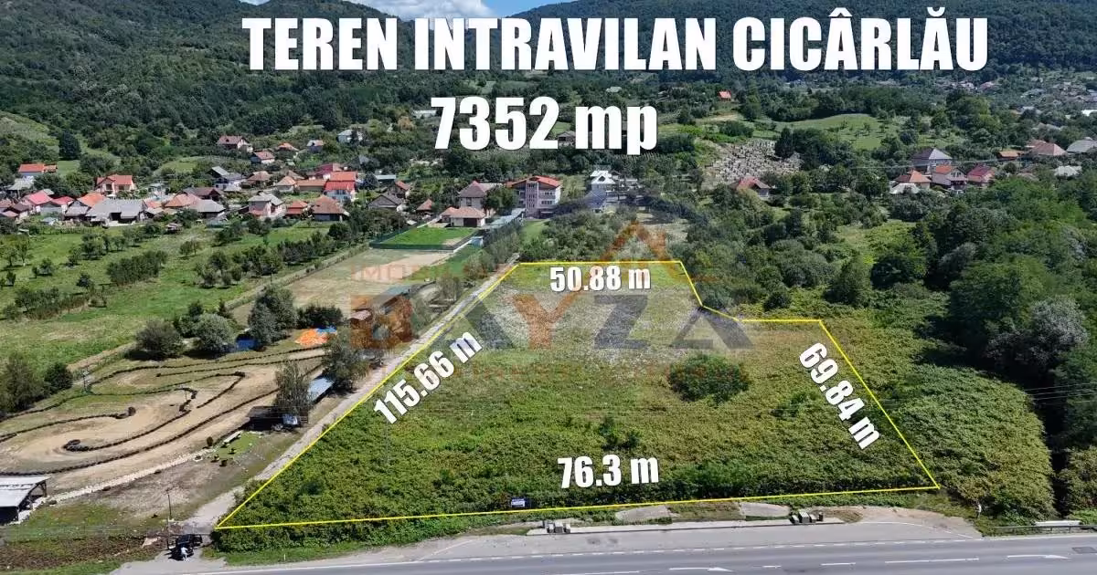 Teren Construcții intravilan de vânzare de 7352 mp, în Cicârlău