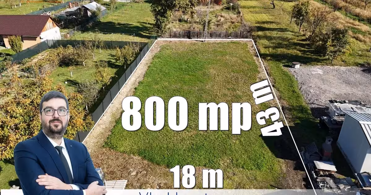 Teren Construcții intravilan de vânzare de 800 mp, în Tăuții-Măgherăuș