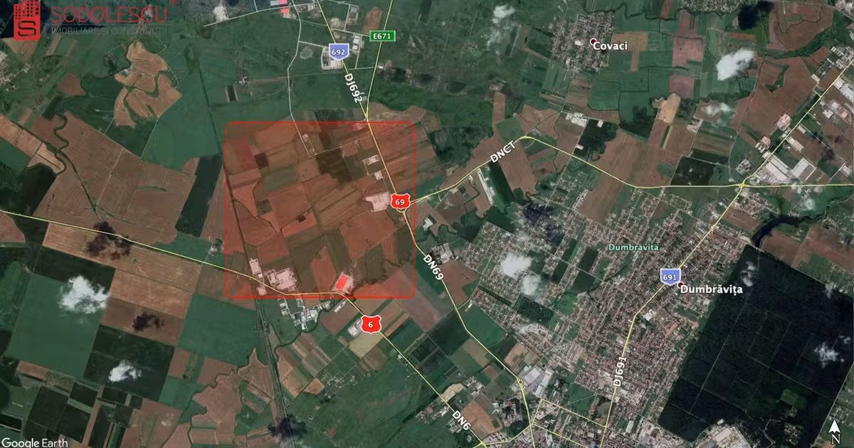 Teren agricol extravilan de vânzare de 47500 mp, în zona Aradului, Timișoara