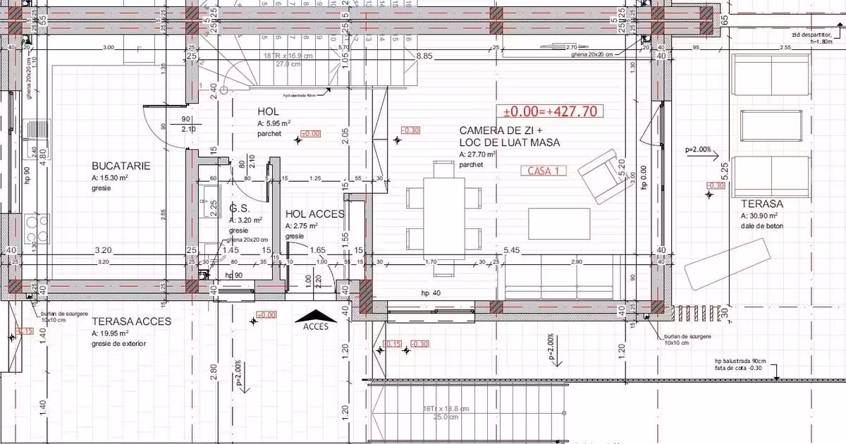 Duplex de vânzare cu 4 camere în Florești