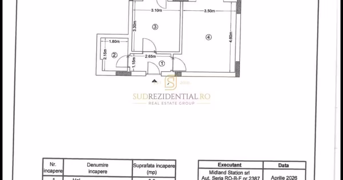 Apartament de vânzare cu 2 camere în Bragadiru