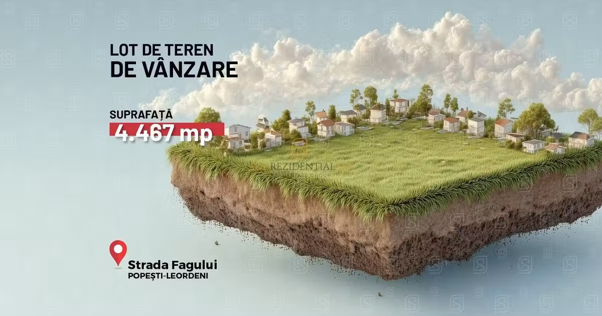 Teren agricol intravilan de vânzare de 4467 mp, în Popești-Leordeni