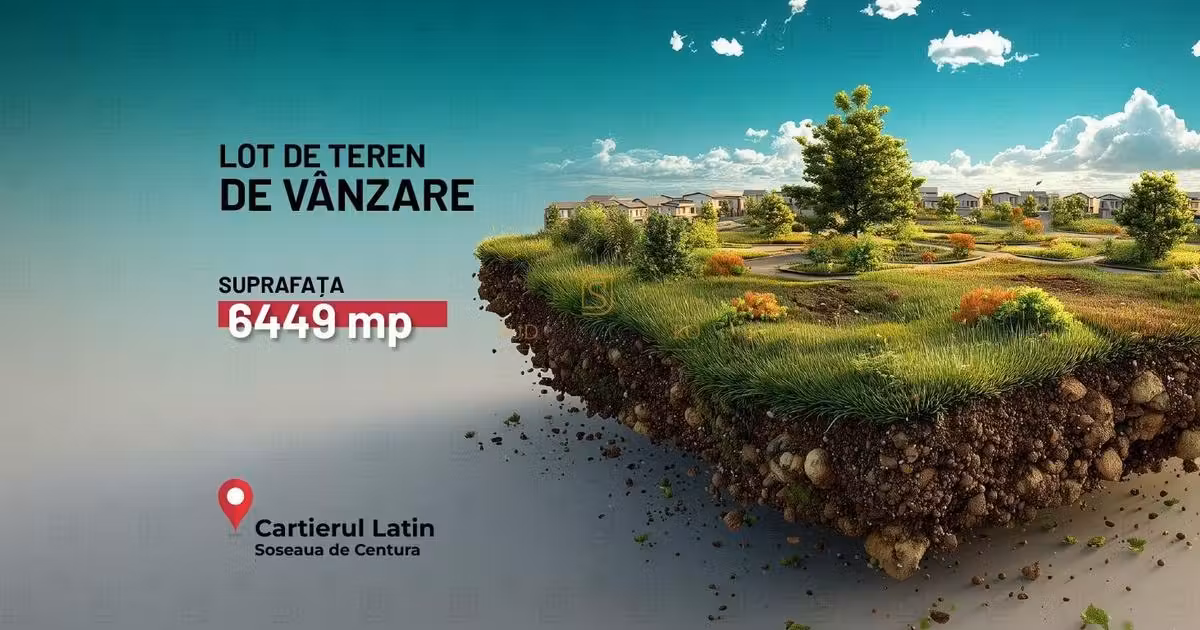 Teren Construcții intravilan de vânzare de 6449 mp, în Bragadiru