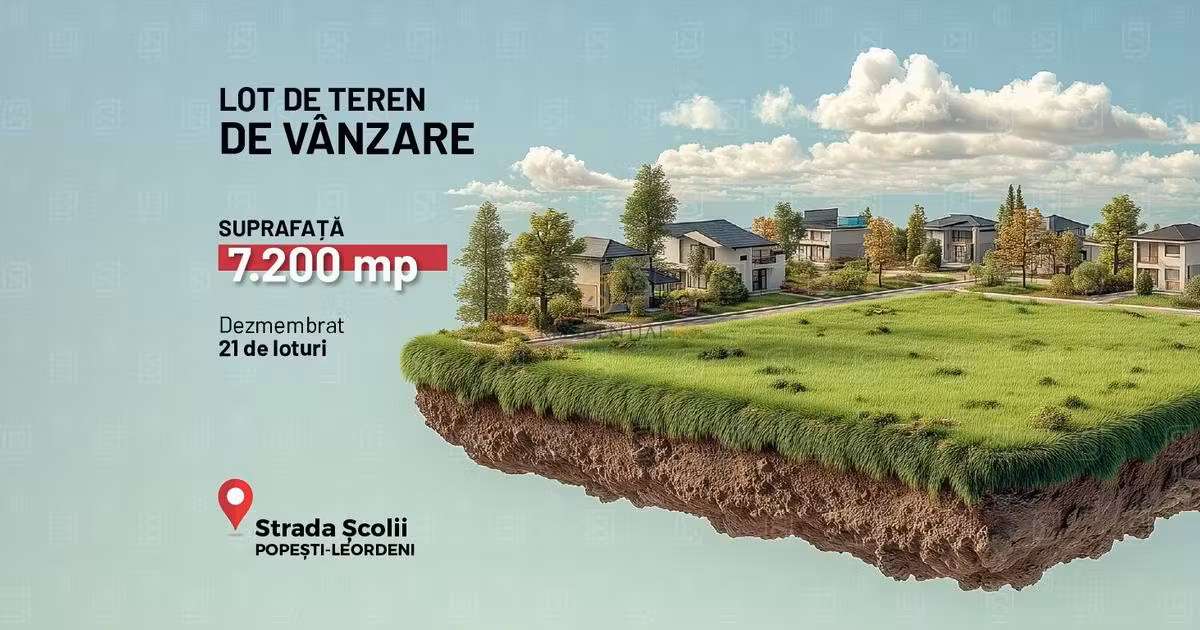 Teren Construcții intravilan de vânzare de 7200 mp, în Popești-Leordeni