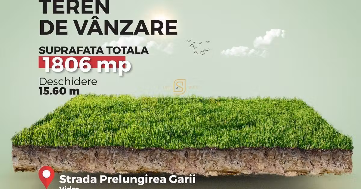 Teren Construcții intravilan de vânzare de 1806 mp, în Berceni