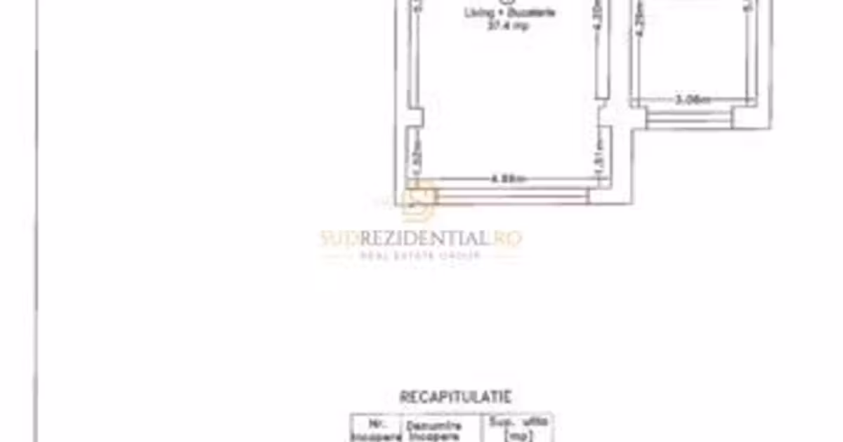 Apartament de vânzare cu 2 camere, mobilat în Voluntari