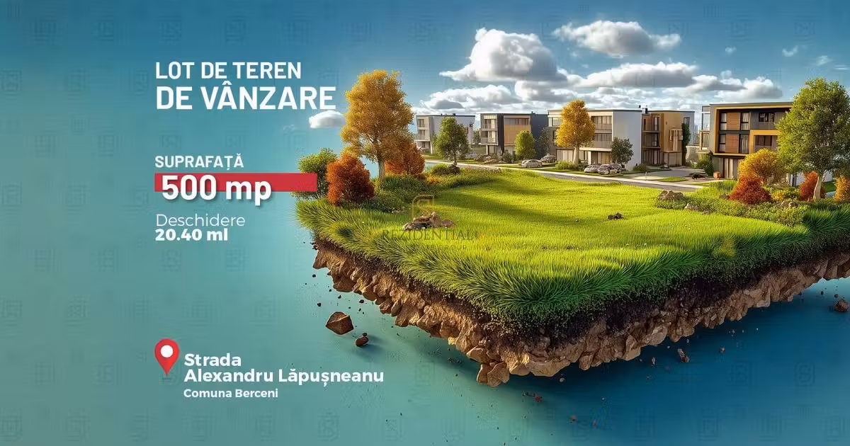 Teren Construcții intravilan de vânzare de 500 mp, în Berceni