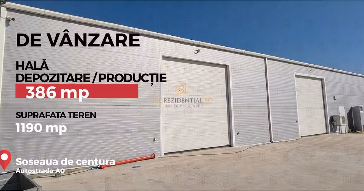 Spațiu comercial de vânzare de 386 mp, în Popești-Leordeni