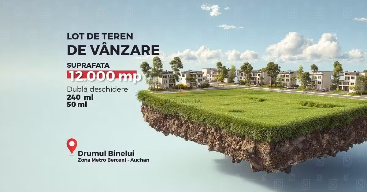 Teren agricol intravilan de vânzare de 12000 mp, în Jilava