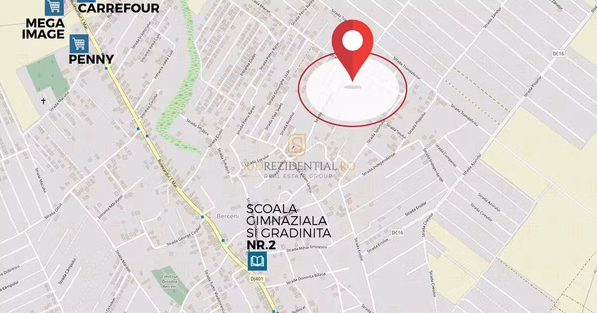 Teren Construcții intravilan de vânzare de 300 mp, în Berceni