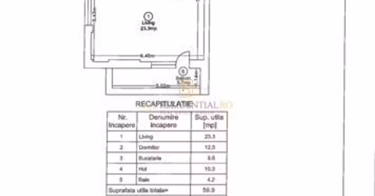 Apartament de vânzare cu 2 camere, mobilat în Voluntari