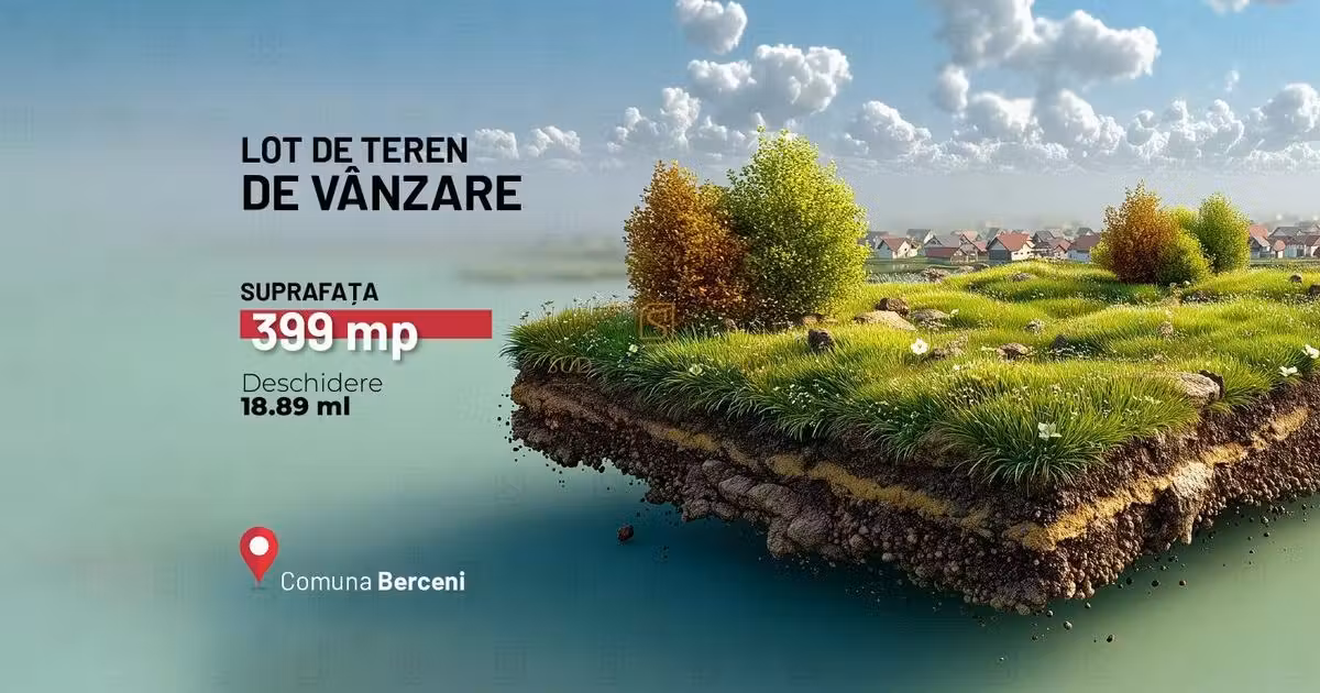 Teren Construcții intravilan de vânzare de 399 mp, în Berceni
