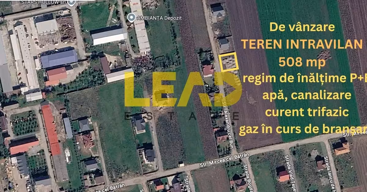 Teren Construcții intravilan de vânzare de 508 mp, în Hărman