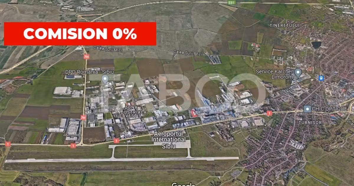 Teren agricol intravilan de vânzare de 7000 mp, în zona Industrial Vest, Sibiu