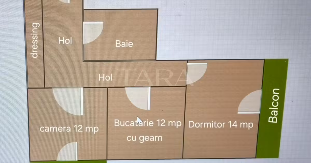 Apartament de vânzare cu 3 camere, mobilat în Florești