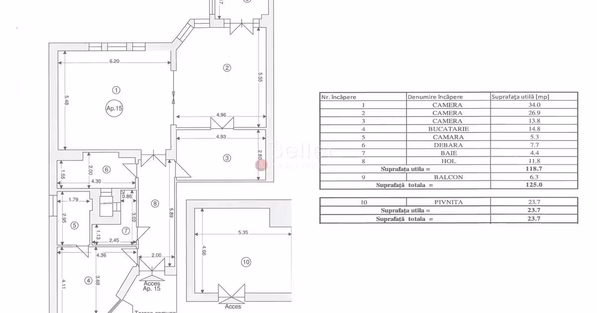 Apartament de vânzare cu 3 camere în zona Centrul Istoric, Brașov