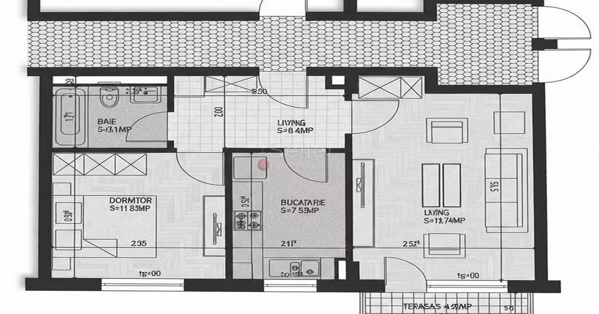 Apartament de vânzare cu 2 camere, mobilat în zona Tractorul, Brașov