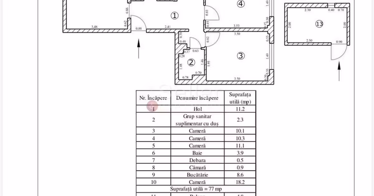 Apartament de vânzare cu 4 camere, mobilat în zona Calea București, Brașov