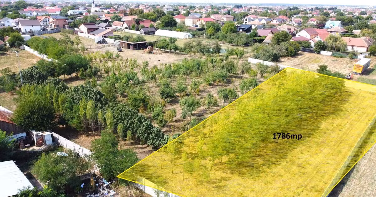Teren Construcții intravilan de vânzare de 1786 mp, în Moșnița Veche