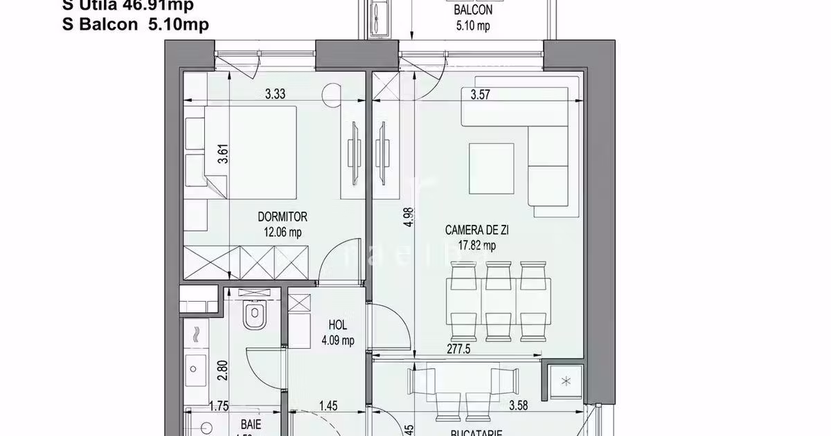 Apartament de vânzare cu 2 camere în zona Pipera, Sector 1