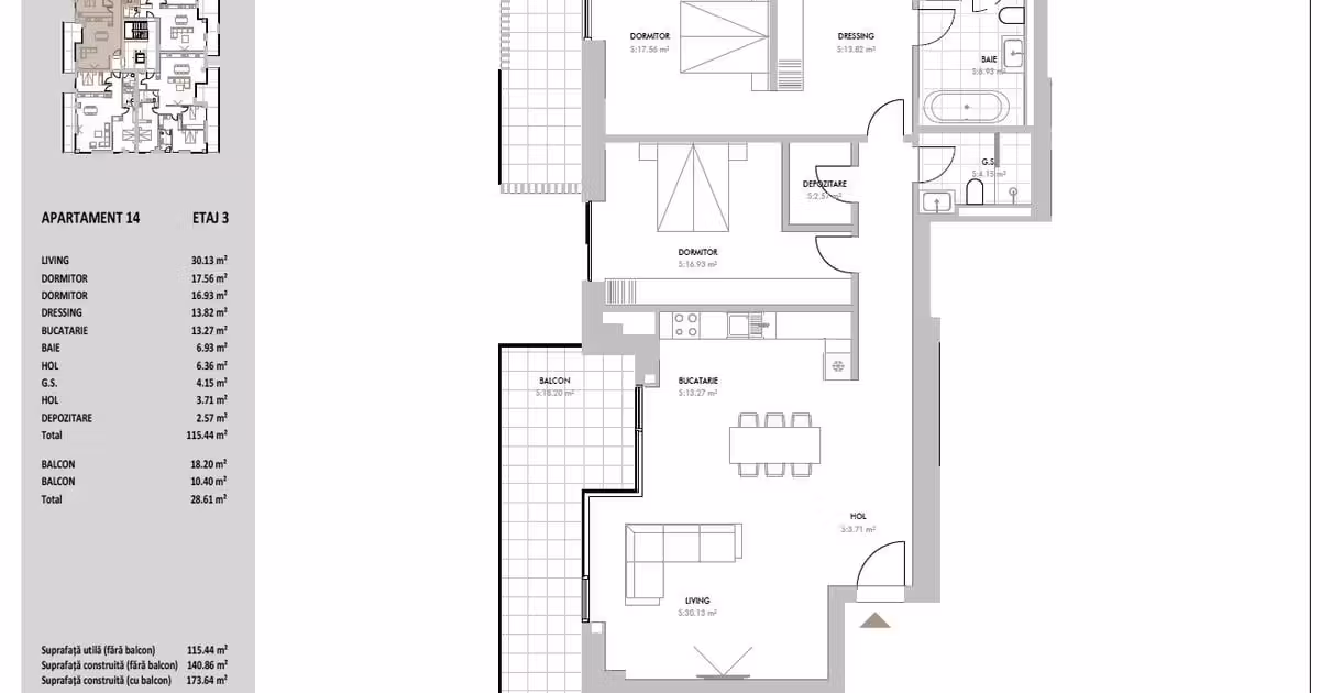 Apartament de vânzare cu 3 camere în zona Băneasa, Sector 1