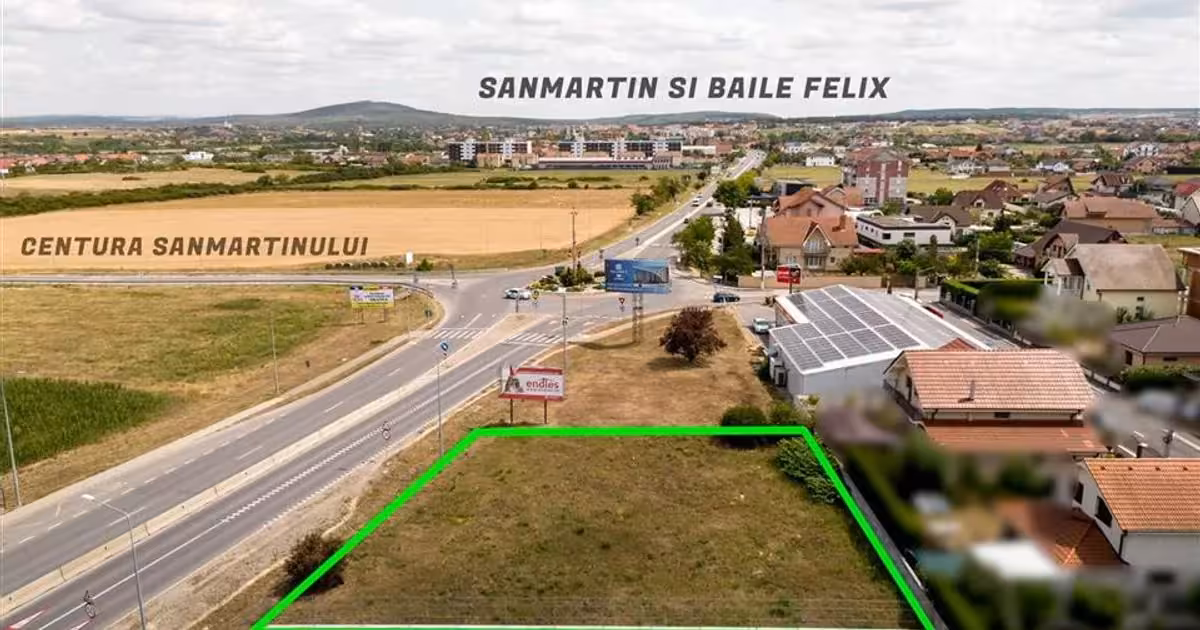 Teren intravilan de vânzare de 872 mp, în Sânmartin