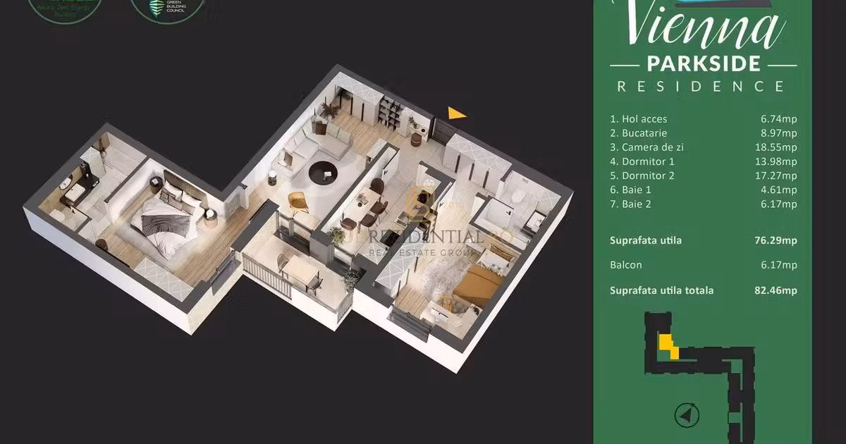 Apartament de vânzare cu 3 camere în zona Berceni, Sector 4