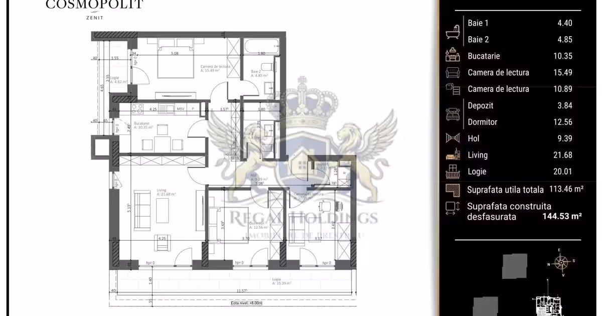 Apartament de vânzare cu 4 camere în zona Răcădău, Brașov