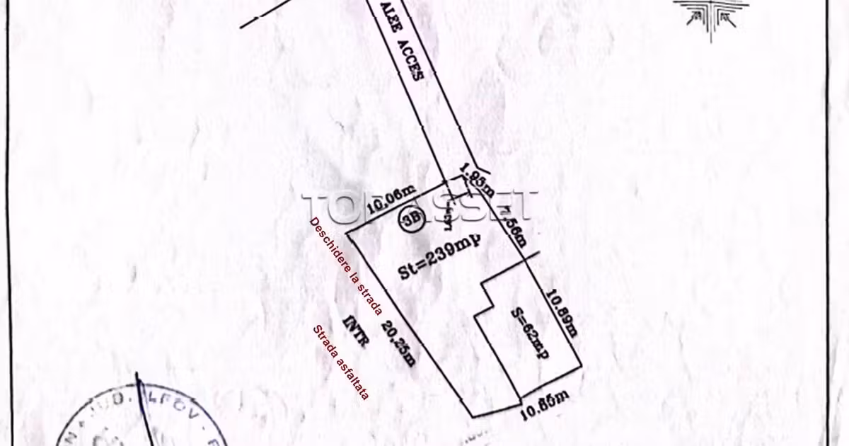 Teren Construcții intravilan de vânzare de 239 mp, în Pantelimon
