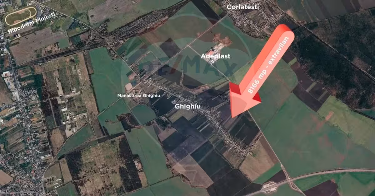 Teren agricol extravilan de vânzare de 8166 mp, în Ghighiu