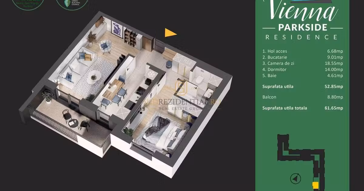 Apartament de vânzare cu 2 camere în zona Metalurgiei, Sector 4