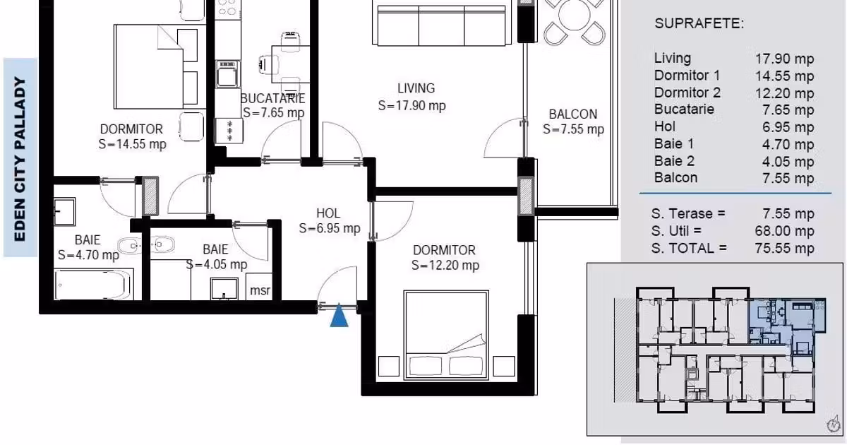 Apartament de vânzare cu 3 camere în zona Theodor Pallady, Sector 3