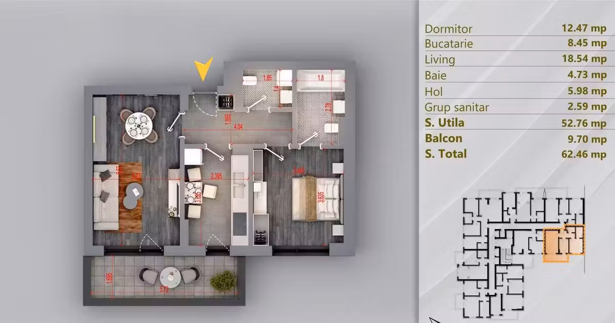 Apartament de vânzare cu 2 camere în zona Theodor Pallady, Sector 3