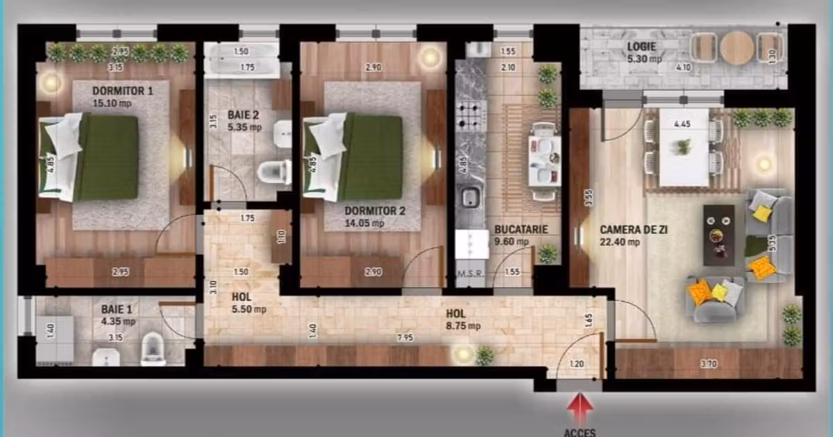 Apartament de vânzare cu 3 camere în zona Theodor Pallady, Sector 3
