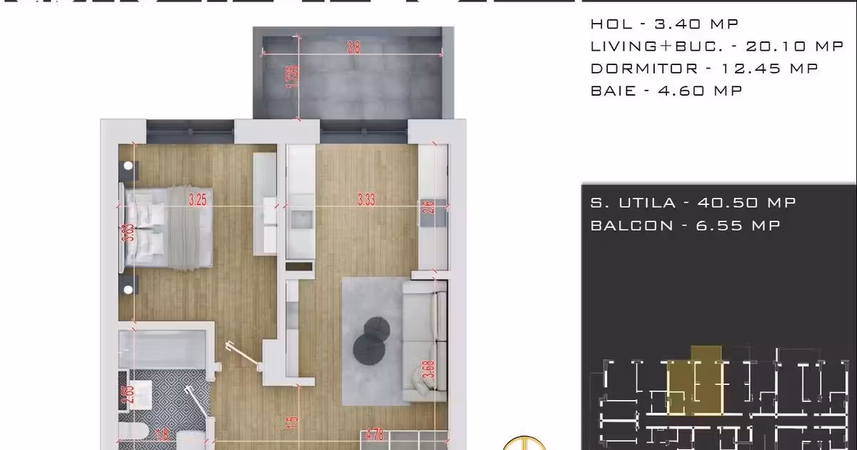 Apartament de vânzare cu 2 camere în zona Theodor Pallady, Sector 3
