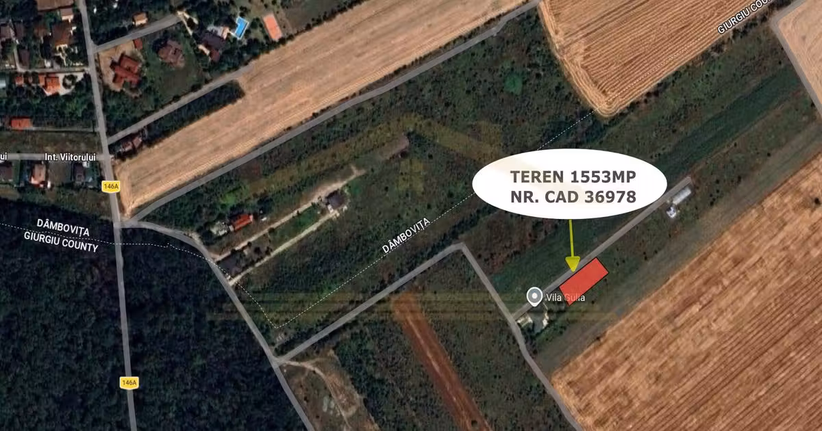 Teren Construcții intravilan de vânzare de 1553 mp, în Săbăreni