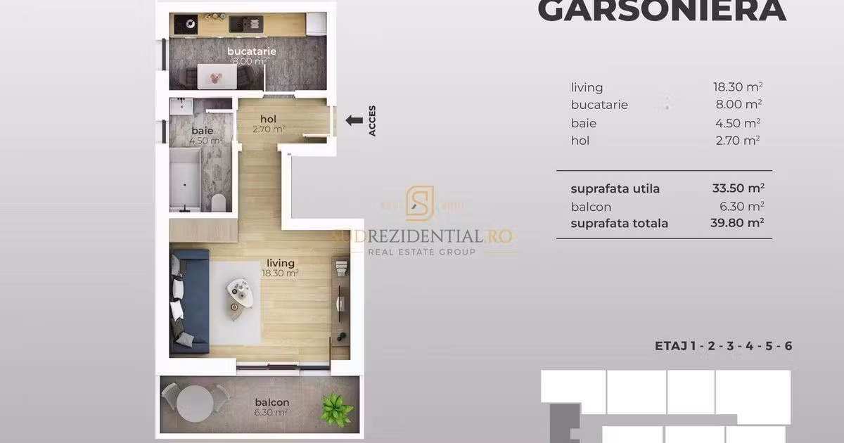 Garsonieră de vânzare în zona Berceni, Sector 4