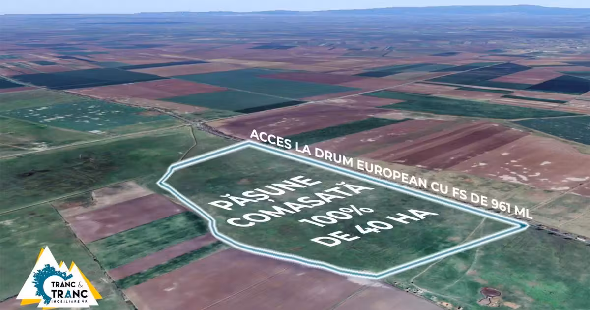 Teren agricol extravilan de vânzare de 400800 mp, în zona Central, Arad