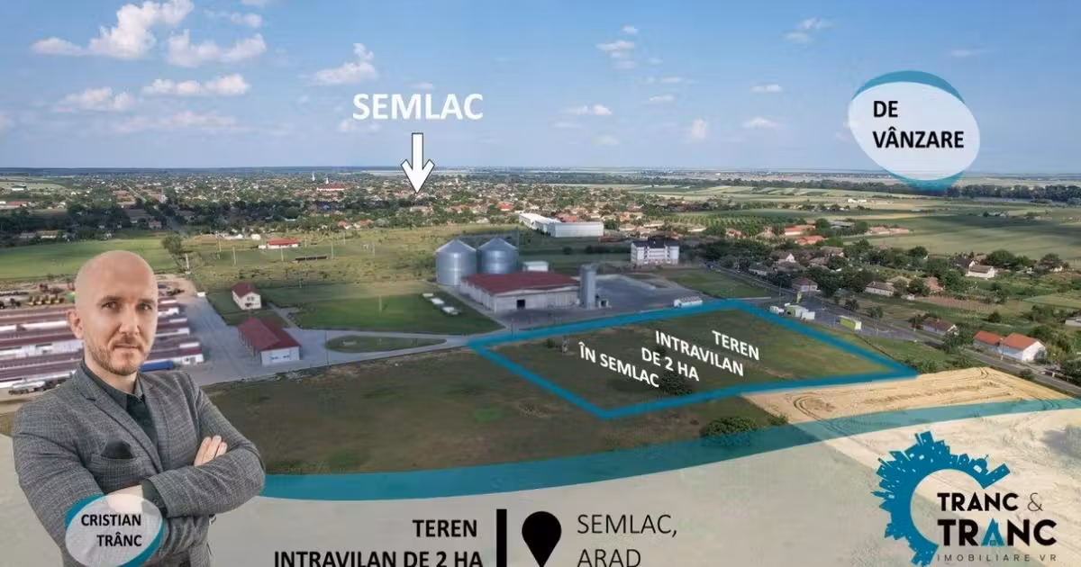 Teren Construcții intravilan de vânzare de 19895 mp, în Semlac