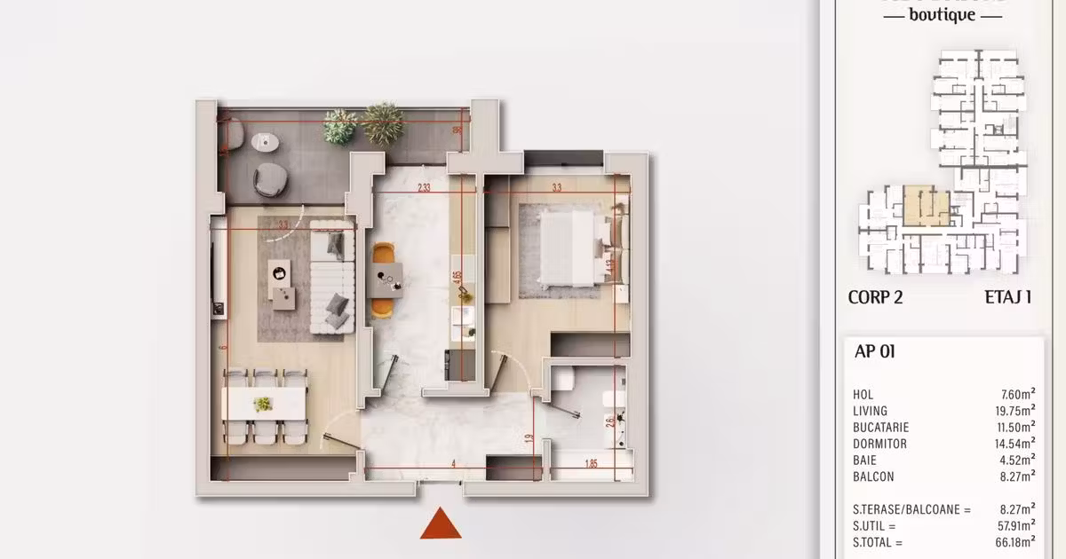 Apartament de vânzare cu 2 camere în zona Theodor Pallady, Sector 3
