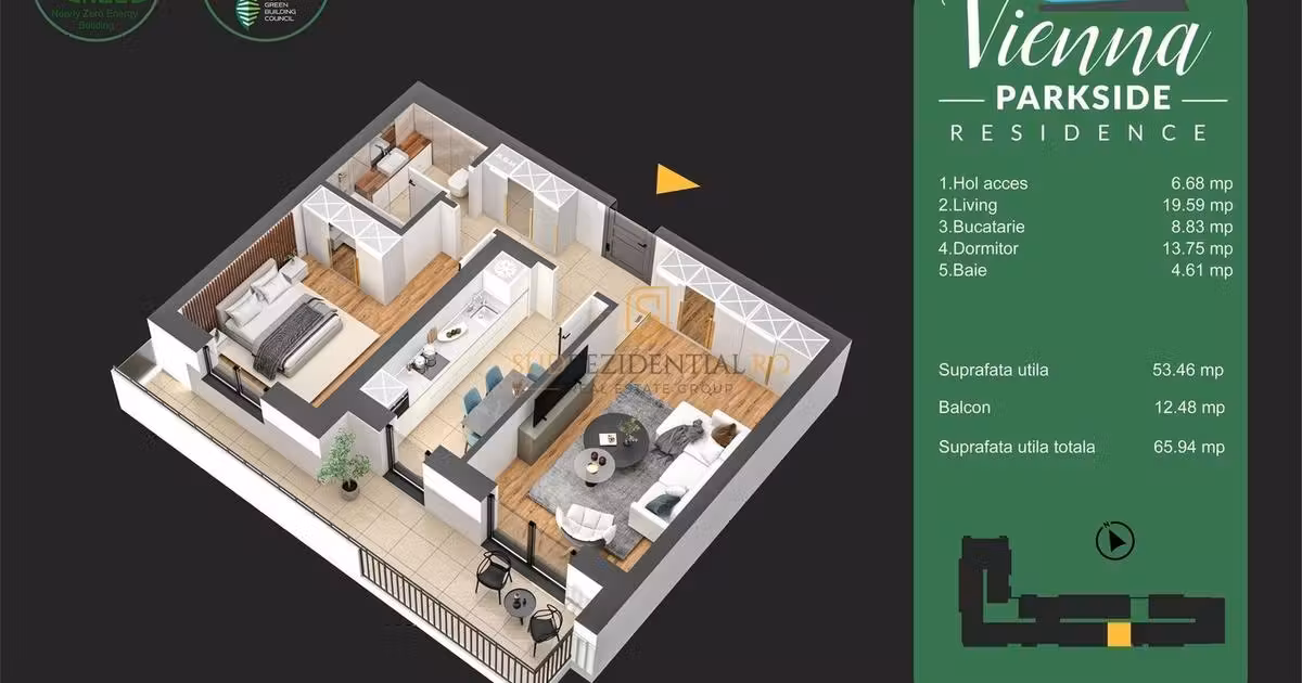 Apartament de vânzare cu 2 camere în zona Metalurgiei, Sector 4