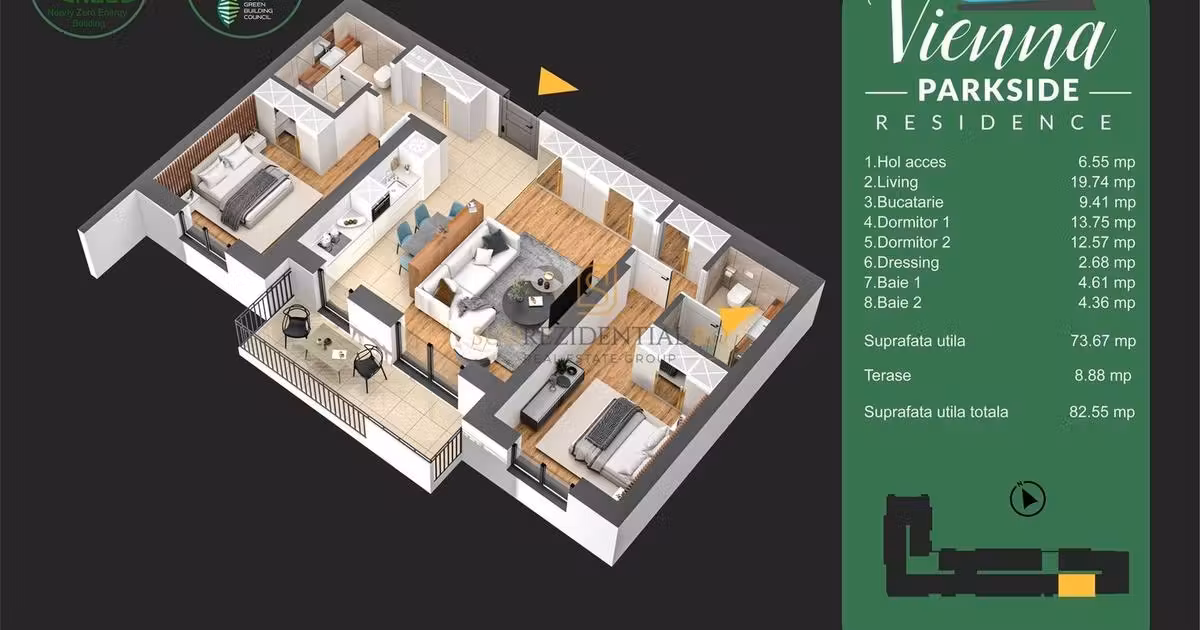 Apartament de vânzare cu 3 camere în zona Berceni, Sector 4
