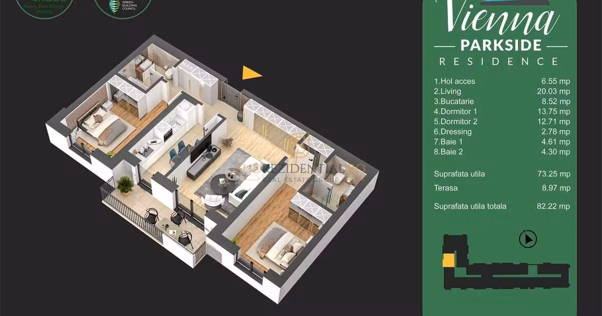 Apartament de vânzare cu 3 camere în zona Berceni, Sector 4
